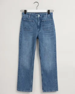 Gant Jeans*Cropped Jeans mit ausgestelltem Bein mid blue broken in