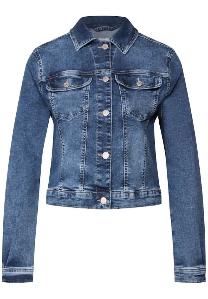 STREET ONE STUDIO Jacken*Cropped Jeansjacke dark blue random washed