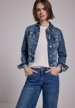 STREET ONE STUDIO Jacken*Cropped Jeansjacke dark blue random washed