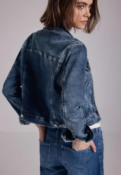 STREET ONE STUDIO Jacken*Cropped Jeansjacke dark blue random washed