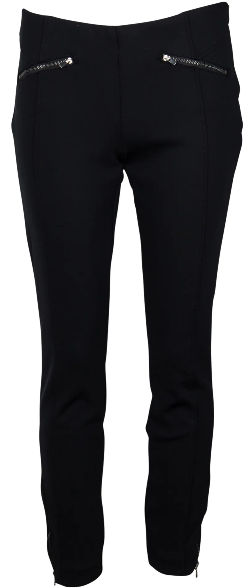 MAC Hosen*Cropped Stretchhose mit Zierleisten Schwarz