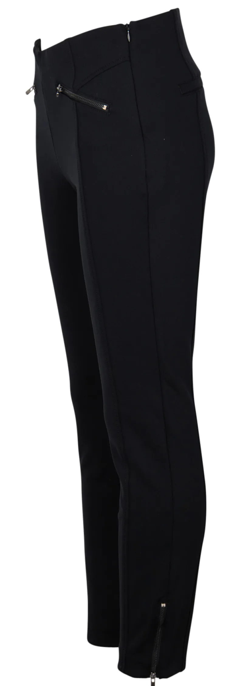 MAC Hosen*Cropped Stretchhose mit Zierleisten Schwarz