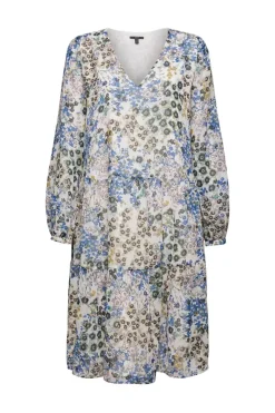 Esprit Kleider*Crêpe-Kleid mit Millefleurs light beige