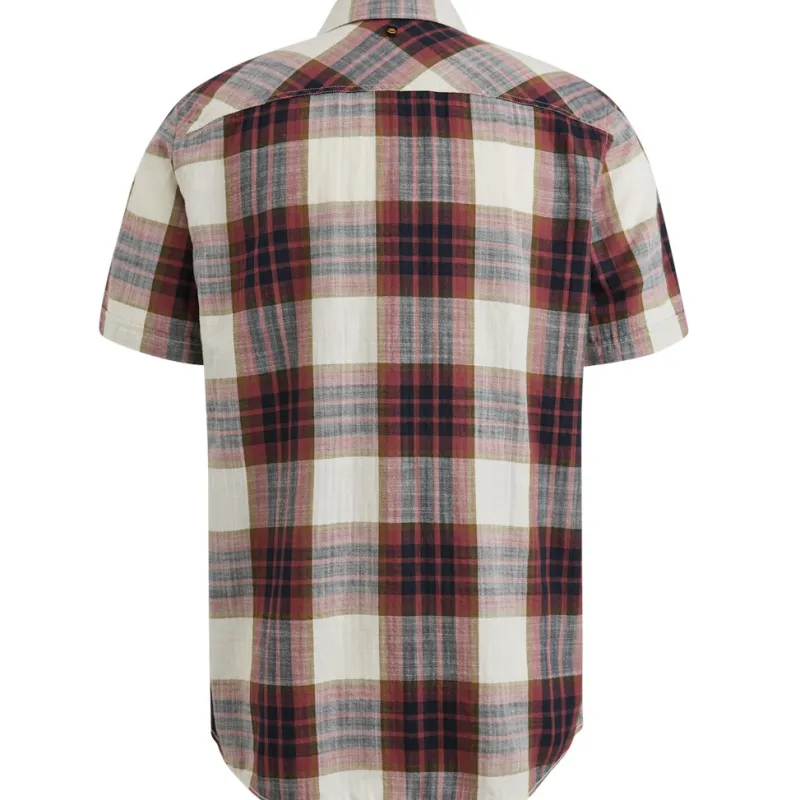 PME Legend Hemden|Big Boys*Ctn Slub Herringbone Check Esben Dry Rose