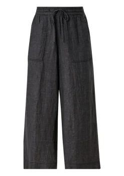 s.Oliver Hosen*Culotte aus Leinen blau1