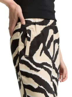 Tom Tailor Hosen*Culotte Hose abstract beige zebra