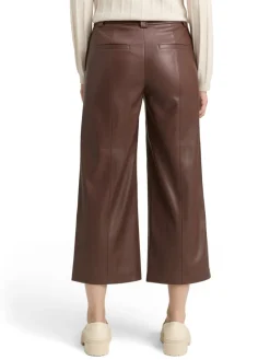 Tom Tailor Hosen*Culotte Hose in Lederoptik dark pecan brown