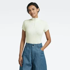 G-star Raw Shirts*Cycling ultra slim zip t wmn lightest sky