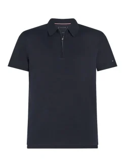 Tommy Hilfiger Shirts|Big Boys*DC INTERLOCK ZIP SLIM POLO desert sky