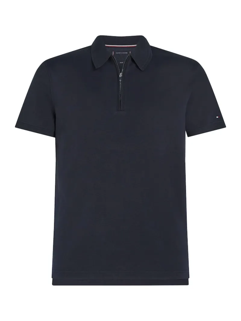 Tommy Hilfiger Shirts|Big Boys*DC INTERLOCK ZIP SLIM POLO desert sky