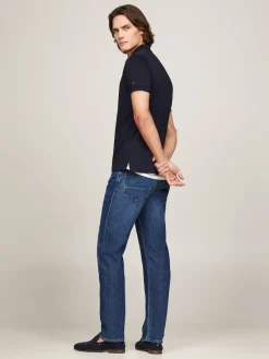 Tommy Hilfiger Shirts|Big Boys*DC INTERLOCK ZIP SLIM POLO desert sky