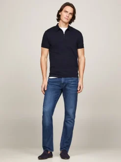 Tommy Hilfiger Shirts|Big Boys*DC INTERLOCK ZIP SLIM POLO desert sky