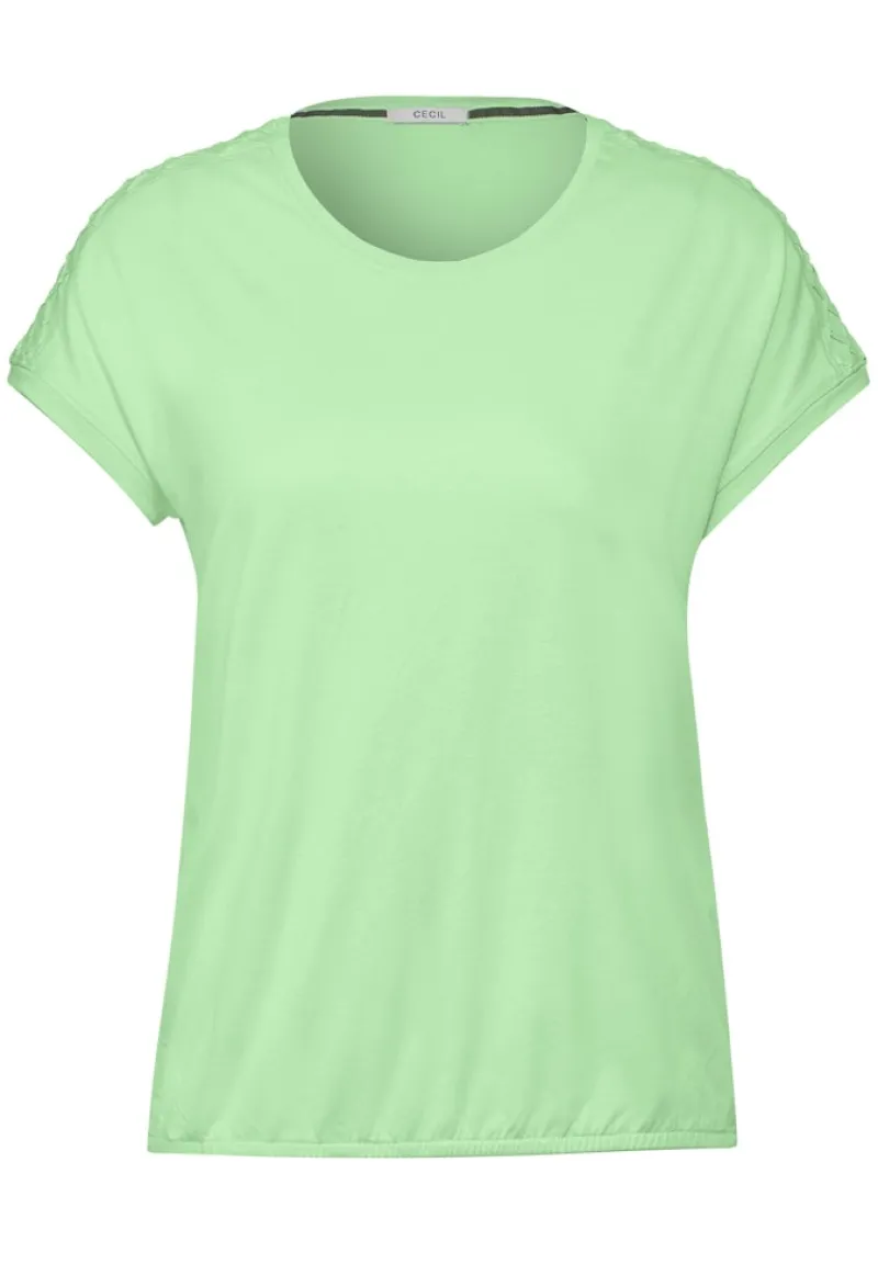 Cecil Shirts*Dekoratives T-Shirt matcha lime
