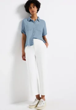 Street One Blusen*Denim Lyocell Hemdbluse light blue soft wash