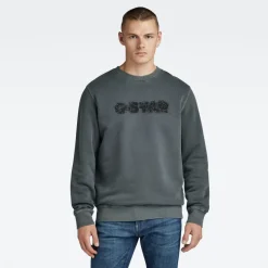 G-star Raw Pullover & Sweatshirts*Distressed logo r sw dk black gd