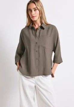 Street One Blusen*Dolman Hemdbluse dark tumbled beige