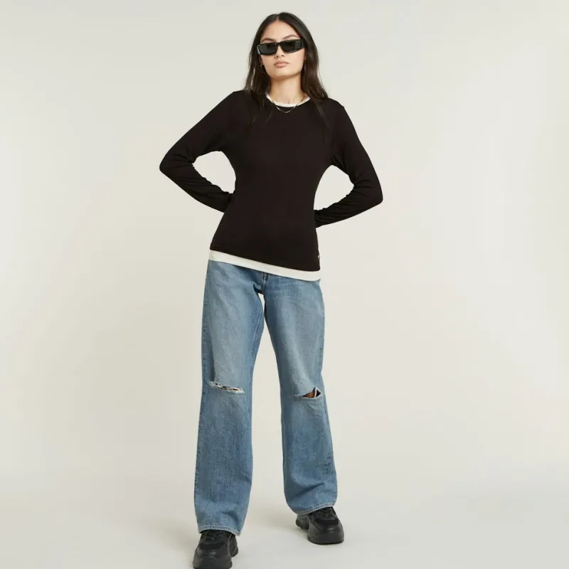 G-star Raw Shirts*Double layer r t ls wmn dk black