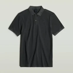 G-star Raw Shirts*Dunda overdyed slim polo ss dk black gd