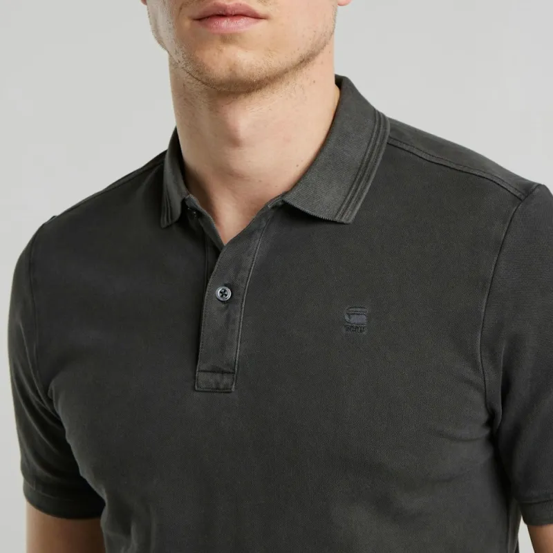G-star Raw Shirts*Dunda overdyed slim polo ss dk black gd