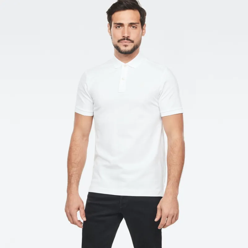 G-star Raw Shirts*Dunda slim polo ss white