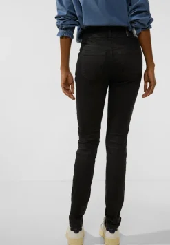 Street One Jeans*Dunkle Slim Fit Jeans black rinsed wash