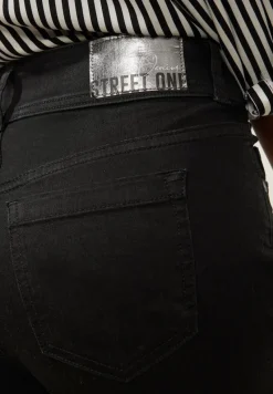 Street One Jeans*Dunkle Slim Fit Jeans black rinsed wash