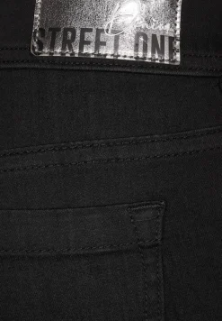 Street One Jeans*Dunkle Slim Fit Jeans black rinsed wash