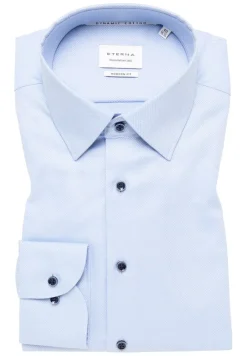 ETERNA Hemden|Big Boys*Dynamic Cotton Dobbydesign Langarm hellblau