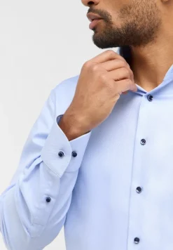 ETERNA Hemden|Big Boys*Dynamic Cotton Dobbydesign Langarm hellblau