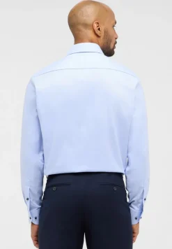 ETERNA Hemden|Big Boys*Dynamic Cotton Dobbydesign Langarm hellblau