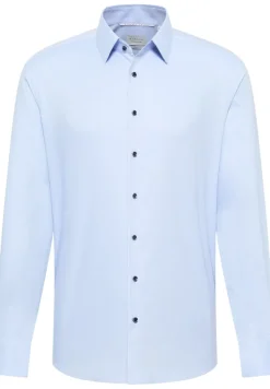 ETERNA Hemden|Big Boys*Dynamic Cotton Dobbydesign Langarm hellblau