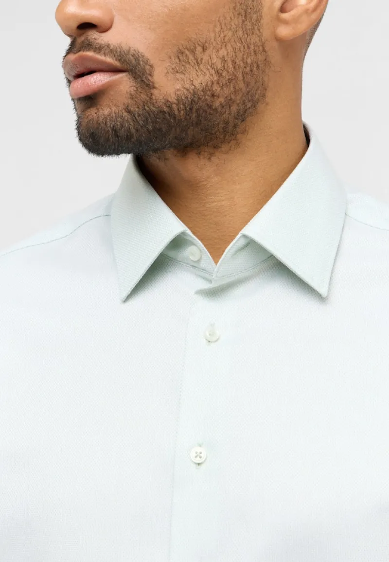 ETERNA Hemden|Big Boys*Dynamic Cotton Dobbydesign Langarm pistazie