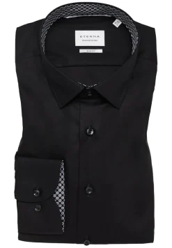 ETERNA Hemden|Big Boys*Dynamic Cotton Popeline Langarm Schwarz