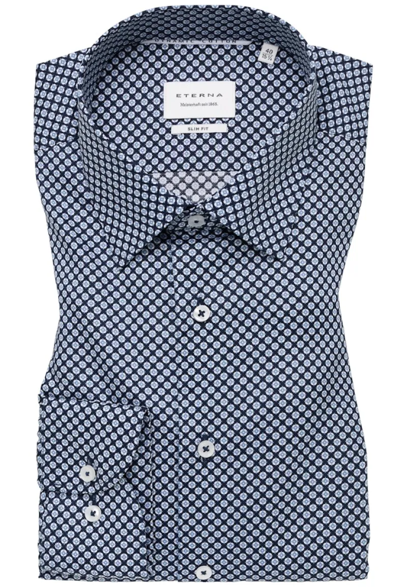 ETERNA Hemden|Big Boys*Dynamic Cotton Twill Langarm navy