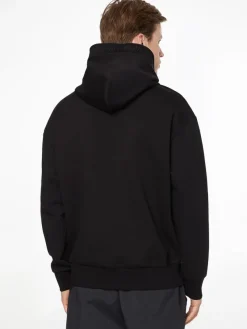 Calvin Klein Pullover & Sweatshirts*EMBOSSED RIB COMFORT HOODIE ck black