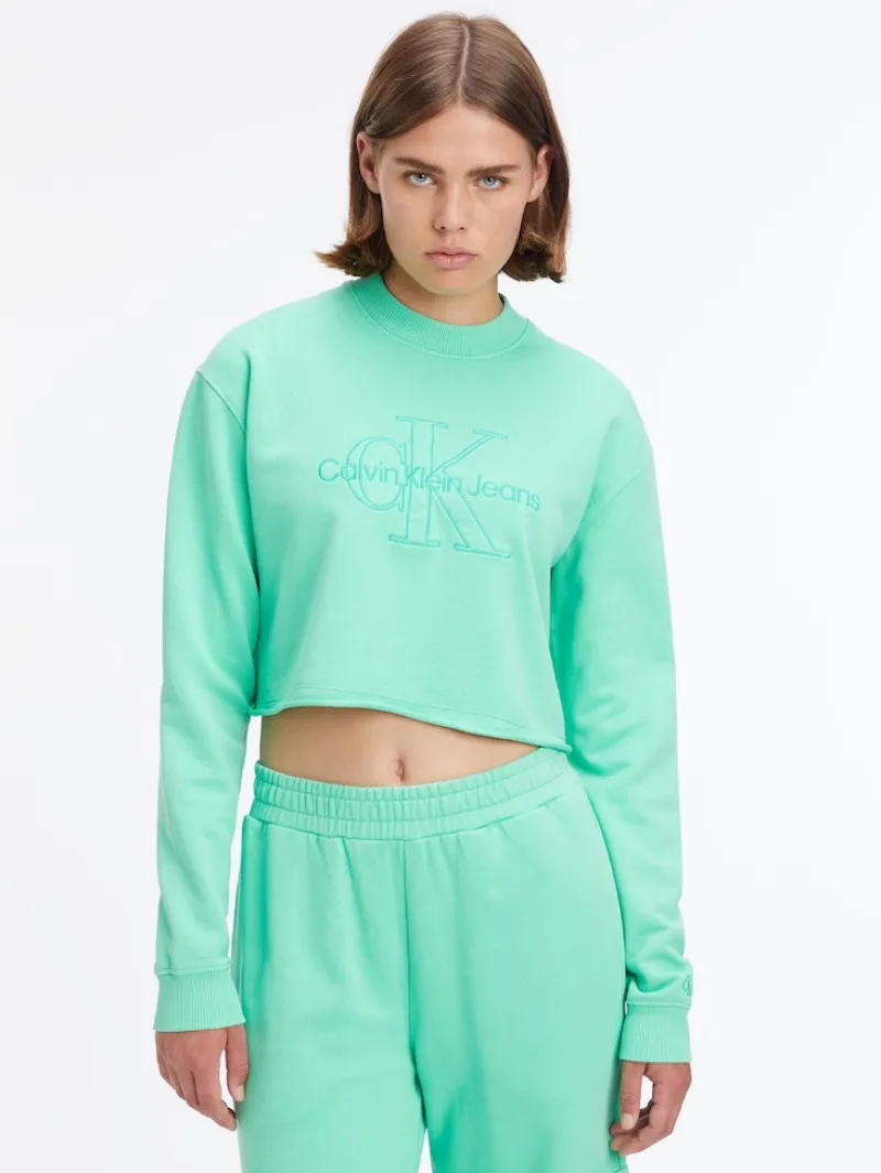 Calvin Klein Jeans Pullover & Sweatshirts*EMBROIDERED MONOLOGO SWEATSHIRT neptunes wave