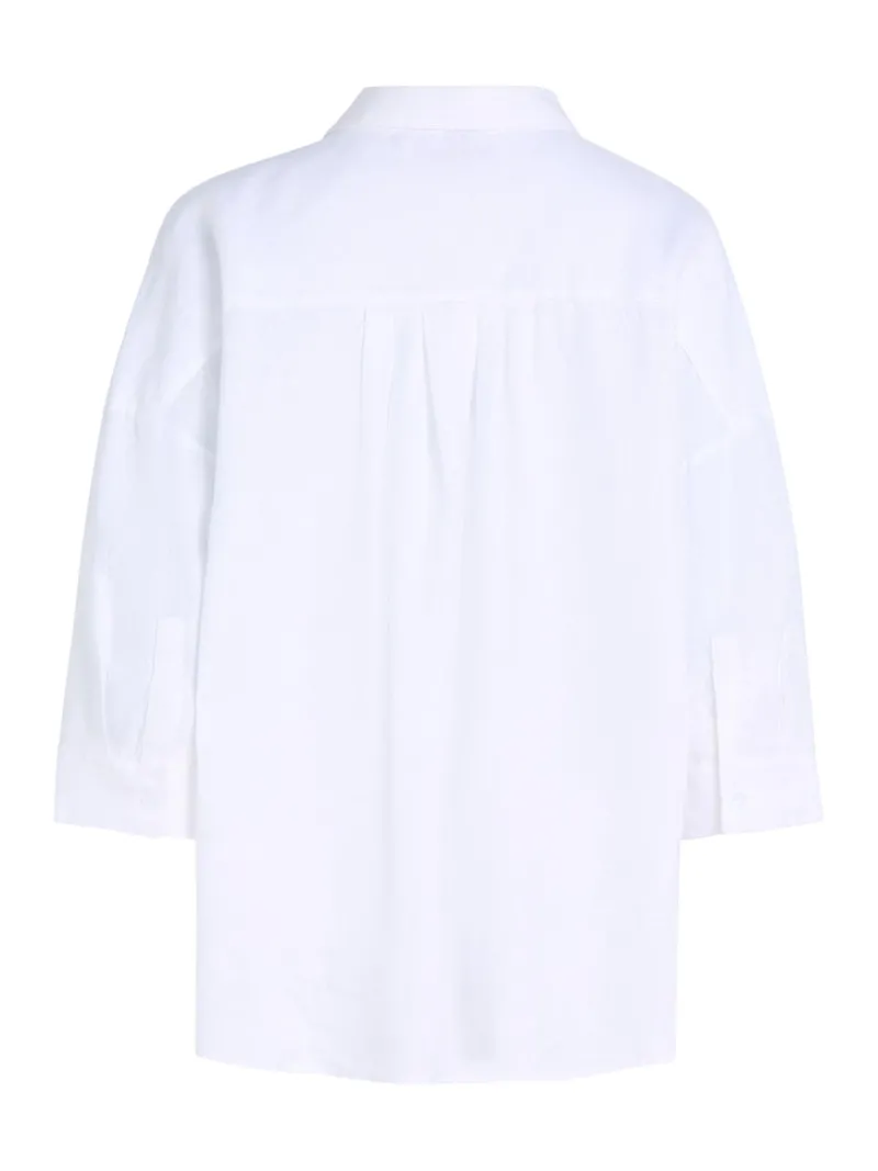 Tommy Hilfiger Blusen*ESS LINEN LOOSE 3-4 SLEEVE SHIRT th optic white