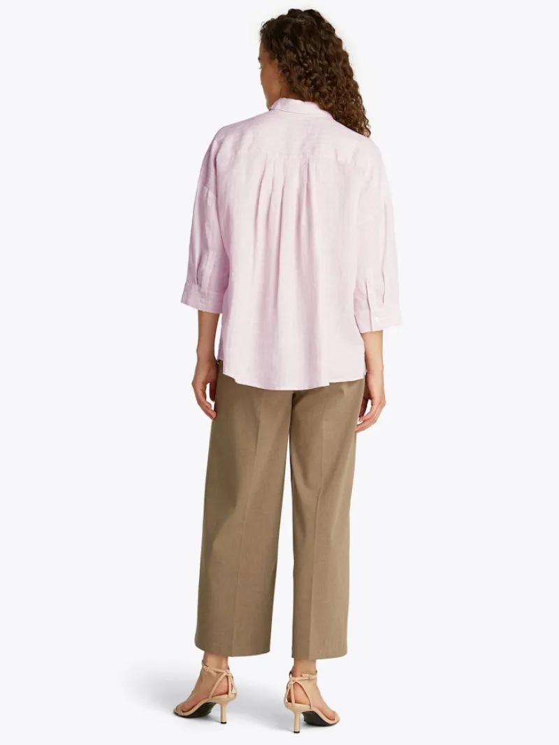 Tommy Hilfiger Blusen*ESS LINEN LOOSE 3-4 SLEEVE SHIRT foggy pink stp