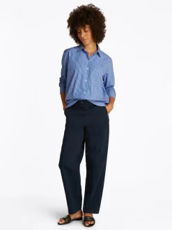 Tommy Hilfiger Blusen*ESS POPLIN EASY FIT SHIRT blue stp