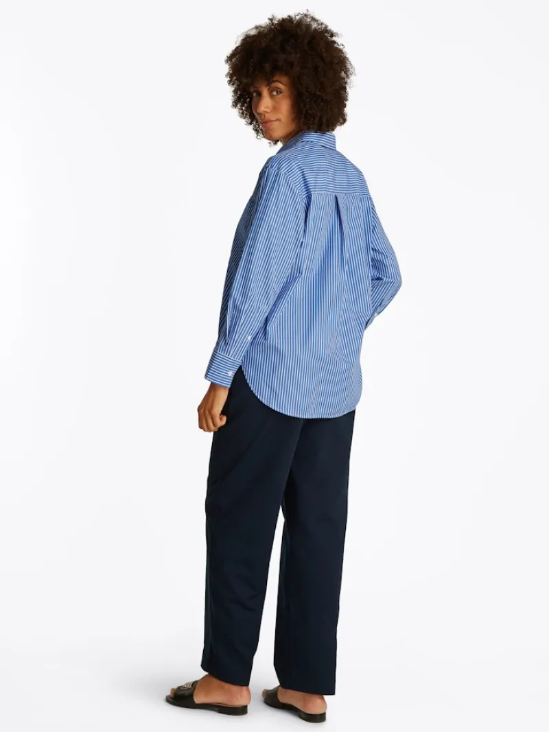 Tommy Hilfiger Blusen*ESS POPLIN EASY FIT SHIRT blue stp