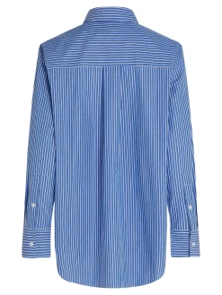 Tommy Hilfiger Blusen*ESS POPLIN EASY FIT SHIRT blue stp