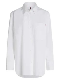 Tommy Hilfiger Blusen*ESS POPLIN EASY FIT SHIRT th optic white