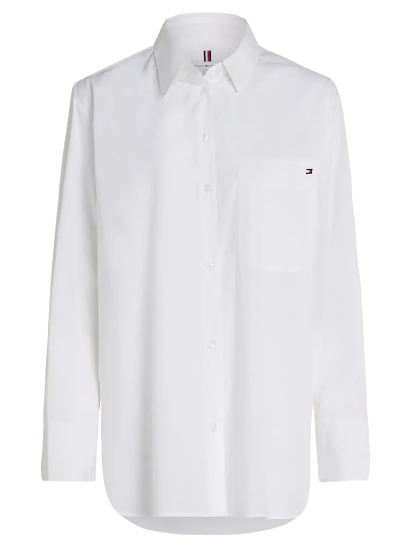 Tommy Hilfiger Blusen*ESS POPLIN EASY FIT SHIRT th optic white