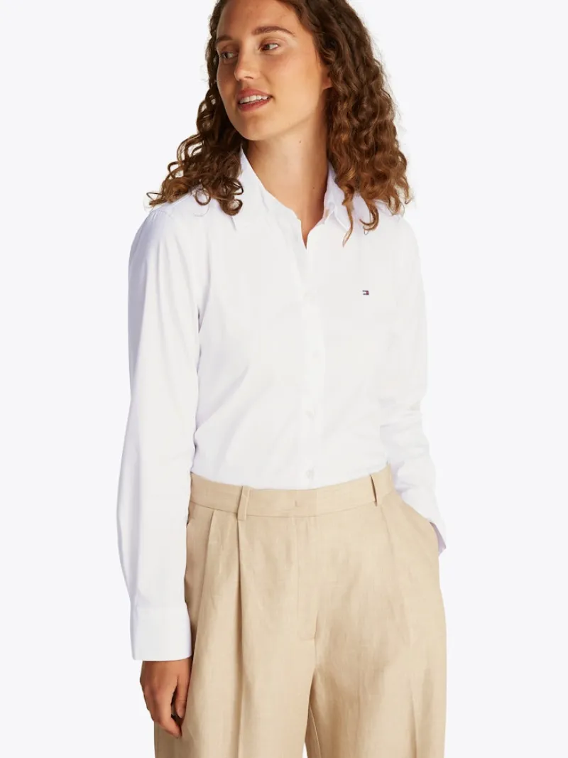 Tommy Hilfiger Blusen*ESS POPLIN REGULAR SHIRT th optic white