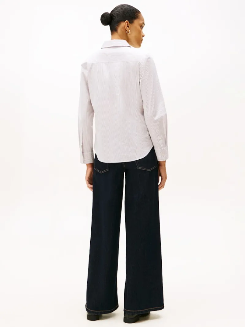 Tommy Hilfiger Blusen*ESS POPLIN REGULAR SHIRT hugh stp- lavendar ash