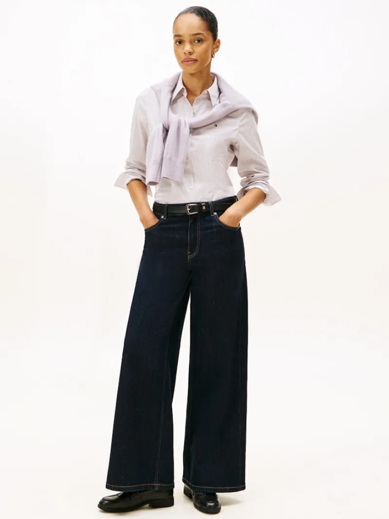 Tommy Hilfiger Blusen*ESS POPLIN REGULAR SHIRT hugh stp- lavendar ash