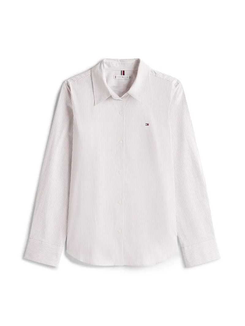 Tommy Hilfiger Blusen*ESS POPLIN REGULAR SHIRT hugh stp- lavendar ash
