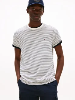 Tommy Hilfiger Shirts|Big Boys*ESS SEASONAL REG FIT SOLID TEE ivory petal-preppy navy