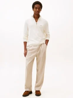 Tommy Hilfiger Pullover & Sweatshirts|Big Boys*ESSENTIAL COTTON ZIP MOCK ivory petal