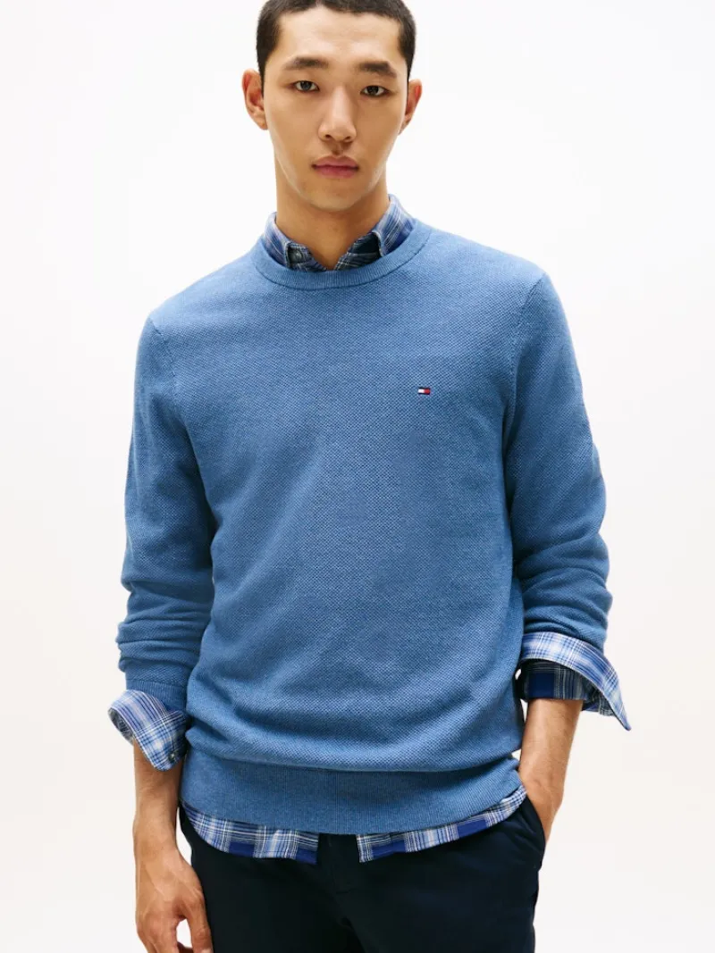 Tommy Hilfiger Pullover & Sweatshirts|Big Boys*ESSENTIAL STRUCTURE CREW NECK petrol blue heather